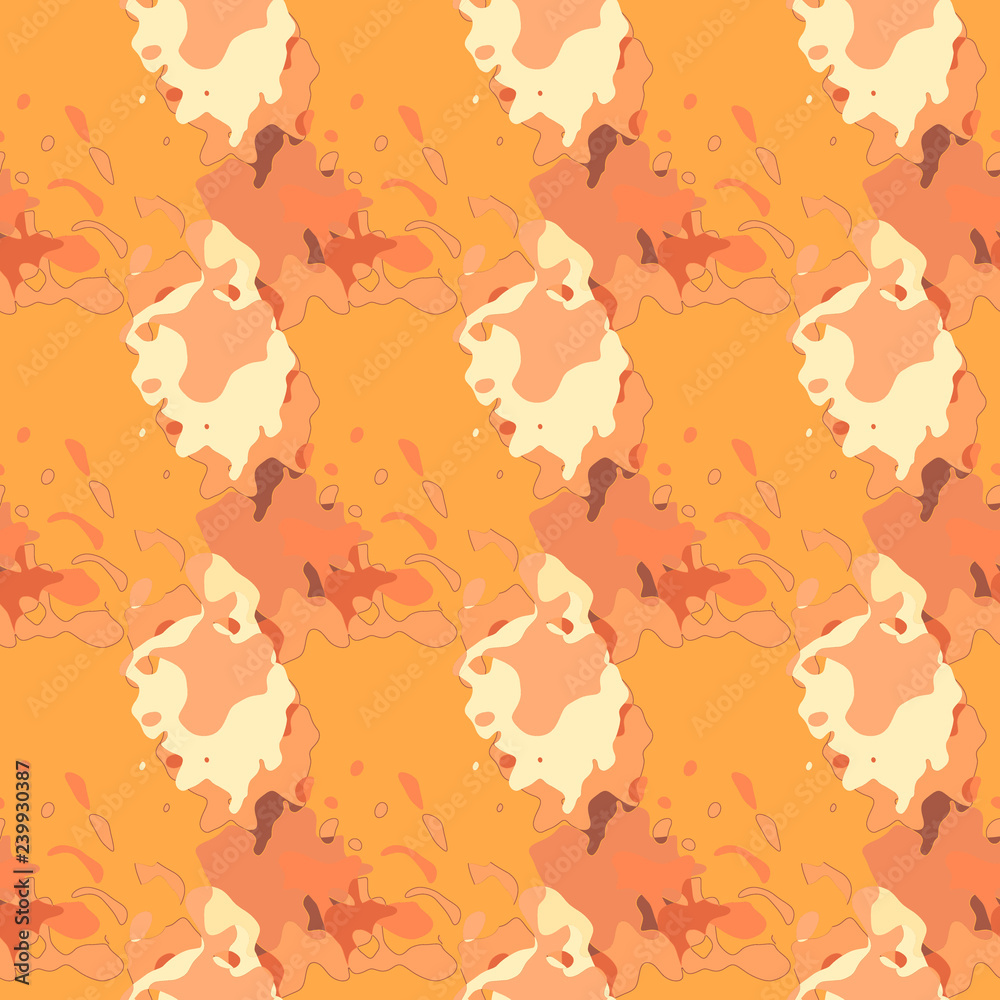 Seamless pattern with colored different spots of paint.
