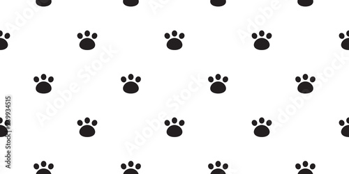 bear paw seamless pattern foot print polar bear vector isolated wallpaper background