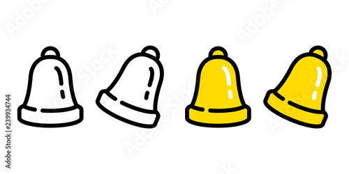 Bells ringing vector icon Christmas symbol cartoon character illustration