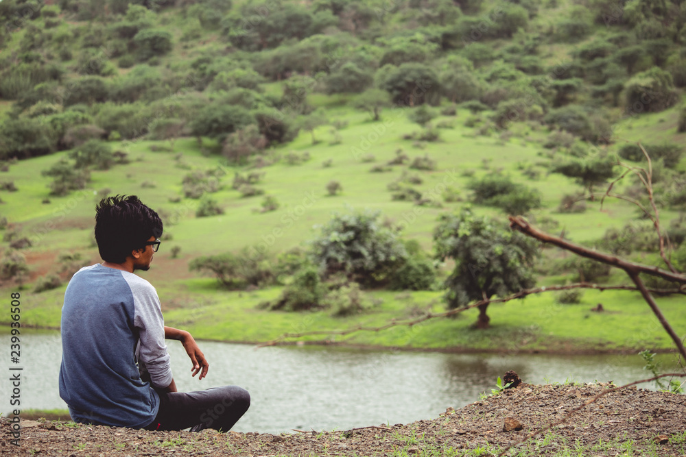 Young boy in nature