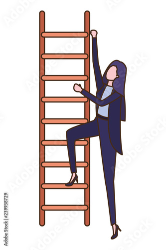 businesswoman with stair avatar character