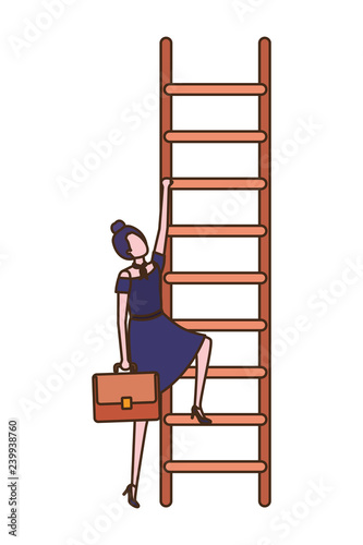 businesswoman with stair avatar character