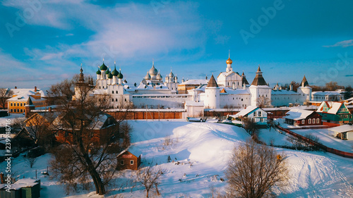 Vászonkép Winter View to the Panoramic Rostov The Great, Golden Ring, Russia