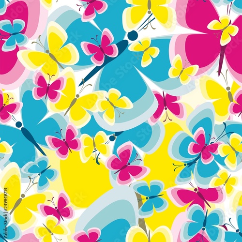seamless pattern with butterfly background for your design