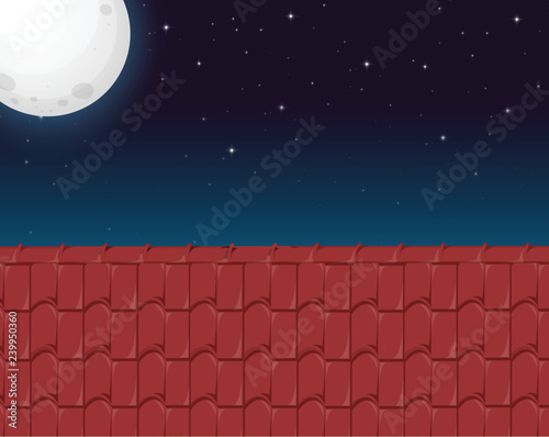 A house roof view