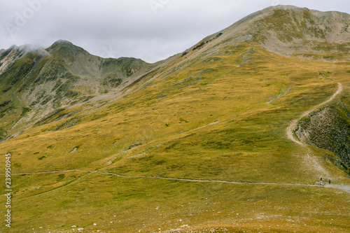 A cloudy day in the mountains. photo