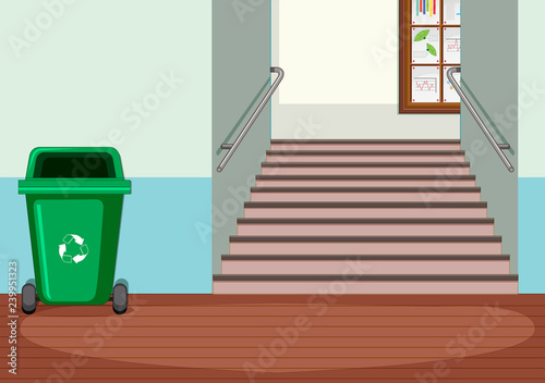 Interior design of indoor hallway