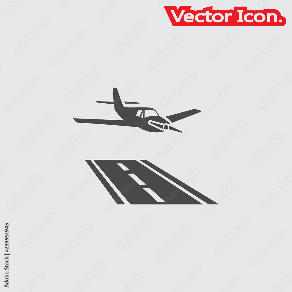 Airport icon isolated sign symbol and flat style for app, web and digital design. Vector illustration.