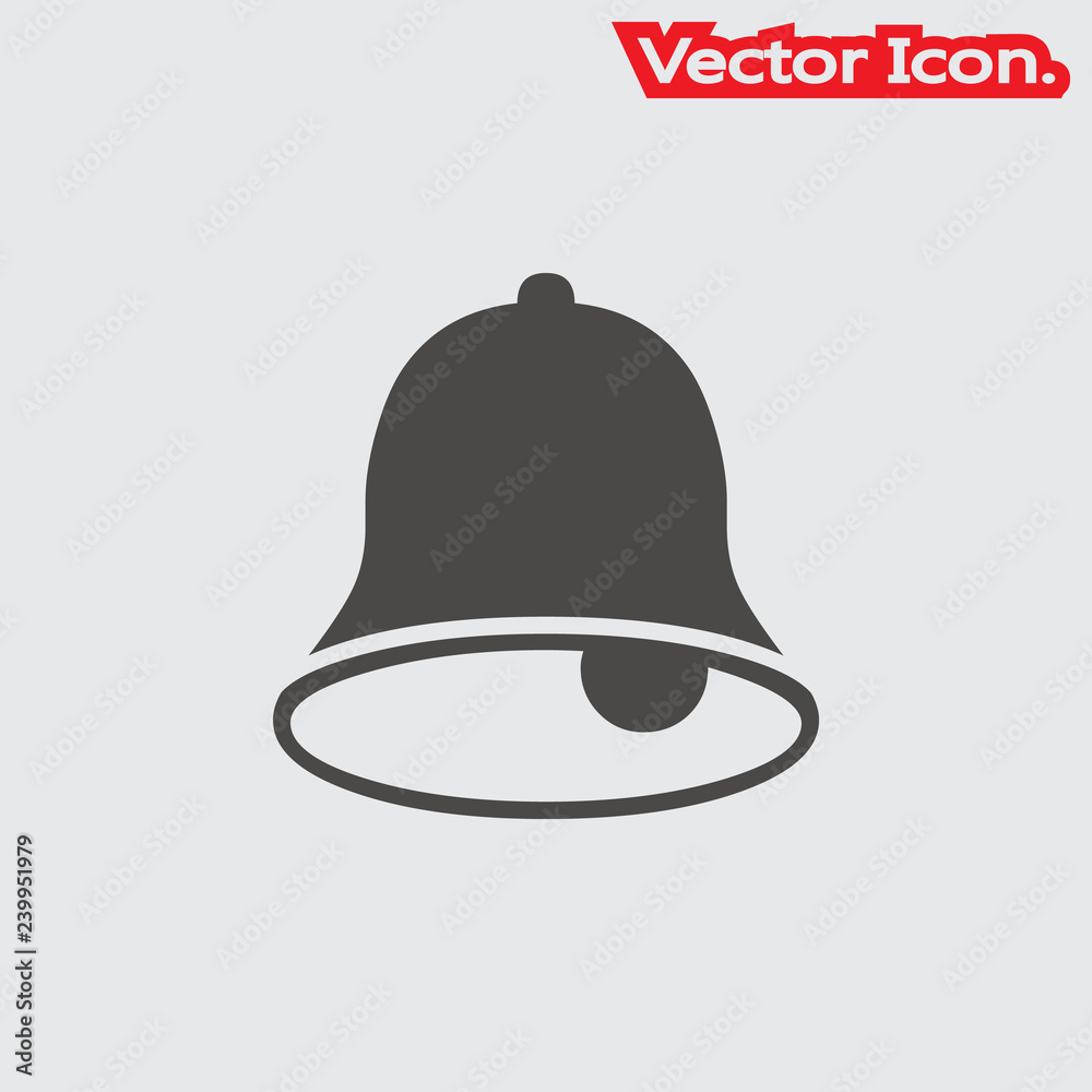 Bell icon isolated sign symbol and flat style for app, web and digital design. Vector illustration. Bell icon isolated sign symbol and flat style for app, web and digital design. Vector illustration.