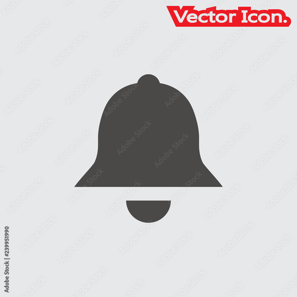 Bell icon isolated sign symbol and flat style for app, web and digital design. Vector illustration. Bell icon isolated sign symbol and flat style for app, web and digital design. Vector illustration.