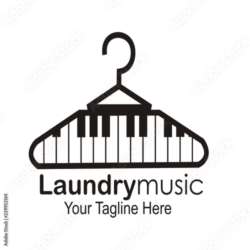 laundry music logo template