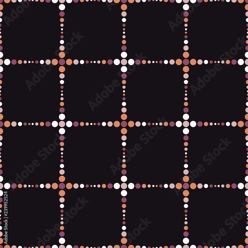 Polka dot seamless pattern. The shapes of large and small dots. Geometric background. Dots, circles and buttons. Can be used for wallpaper, textile, invitation card, web page background.