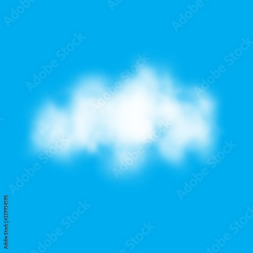 Vector illustration of a cloud in a realistic style.