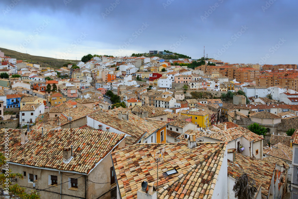 Panoramic cityscape of Cuenca town in Spain