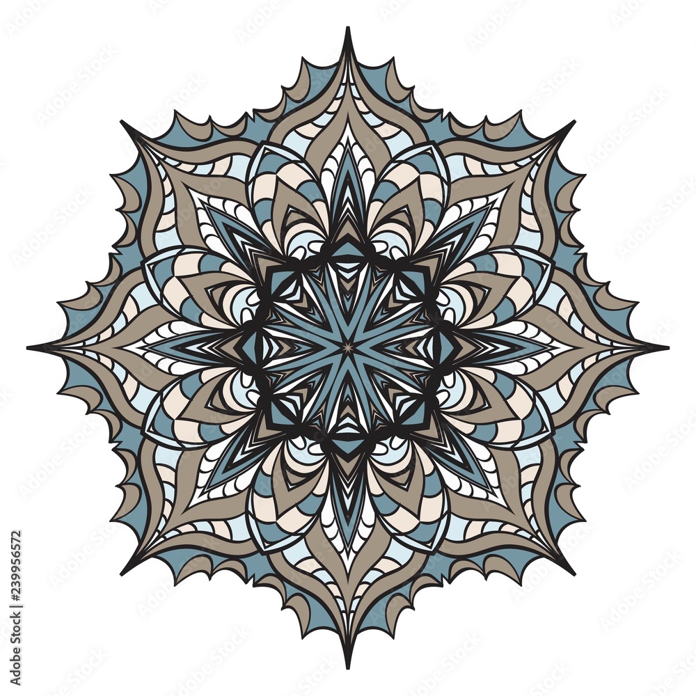 Hand drawn background with Mandala. Vector decorative elements. Arabic, Indian, ottoman motifs