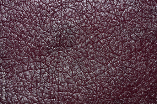 Textured brown leather close up