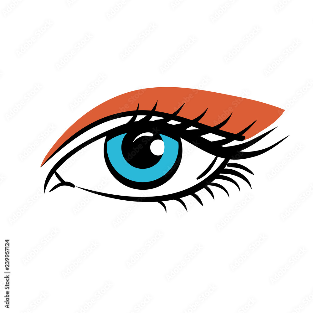 Eye on white background. Eyes art. Woman eye. The eye logo. Eyes art. Human eye, eye close up - vector Eye on white background. Eyes art. Woman eye. The eye logo. Eyes art. Human eye, eye close up - vector