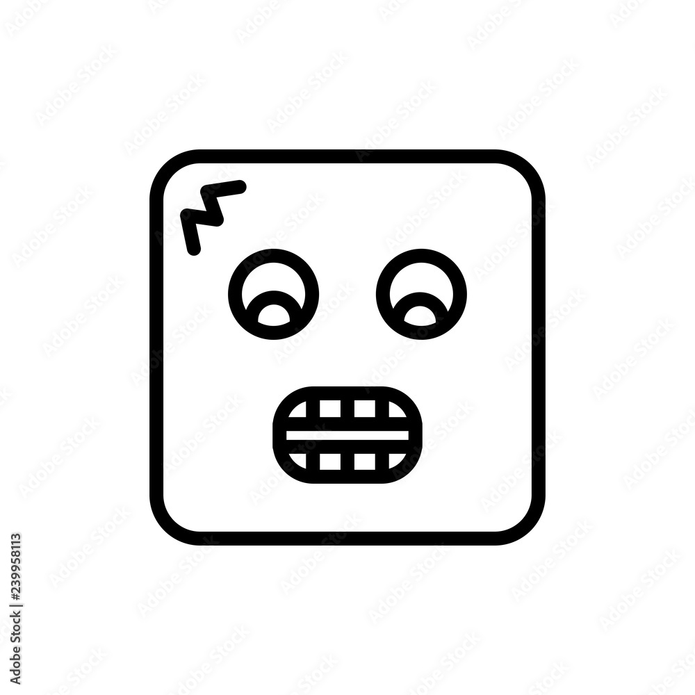 Shocked vector icon Shocked vector icon