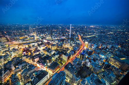 city skyline night view in bunkyo, Tokyo, Japan © voyata