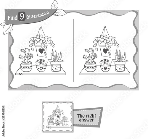 houseplants find 9 differences