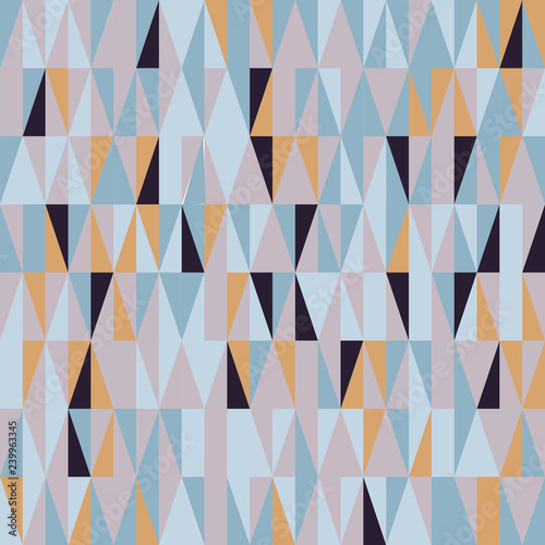 Colorful triangle tiles seamless pattern, vector background.