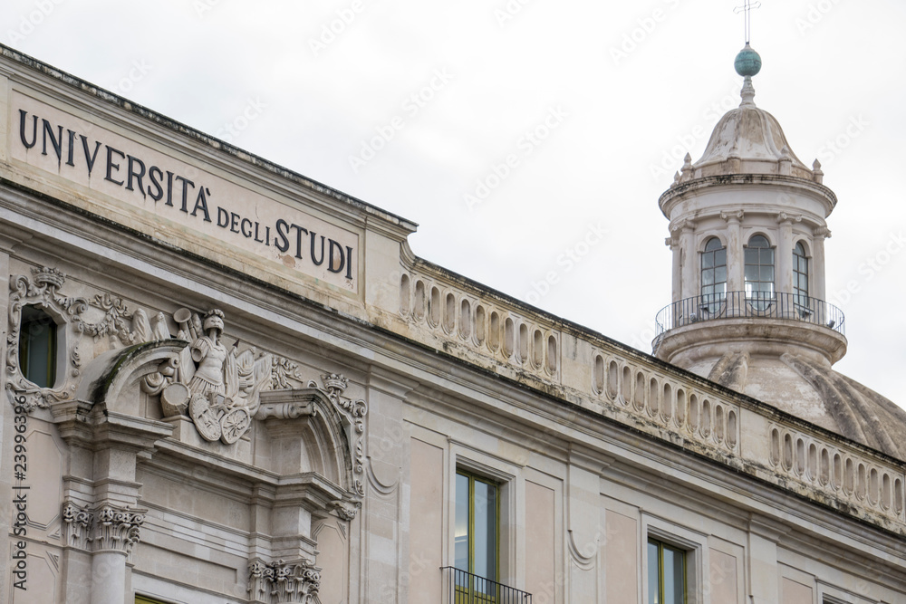 Palace Of Catania University In Sicily