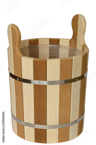wooden bucket of dark and light lime boards