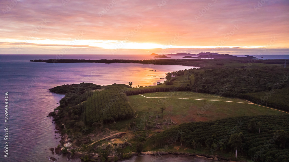 Obraz premium Sunset Koh Mak, Drone