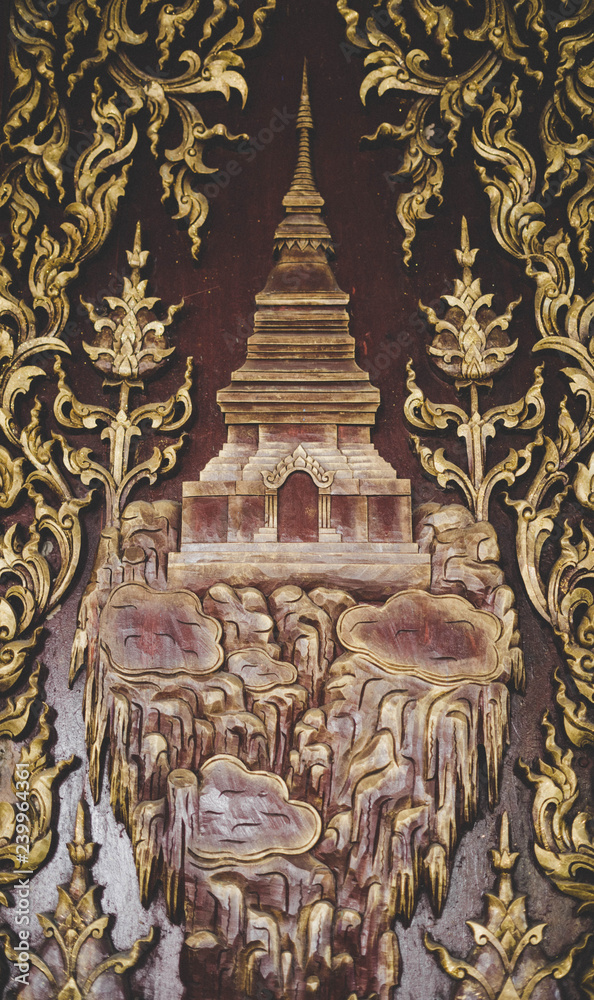 Fototapeta premium Inside the Blue Temple, Thailand