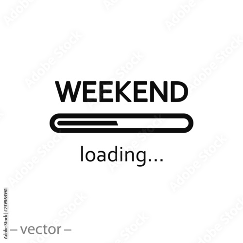 weekend loading icon vector