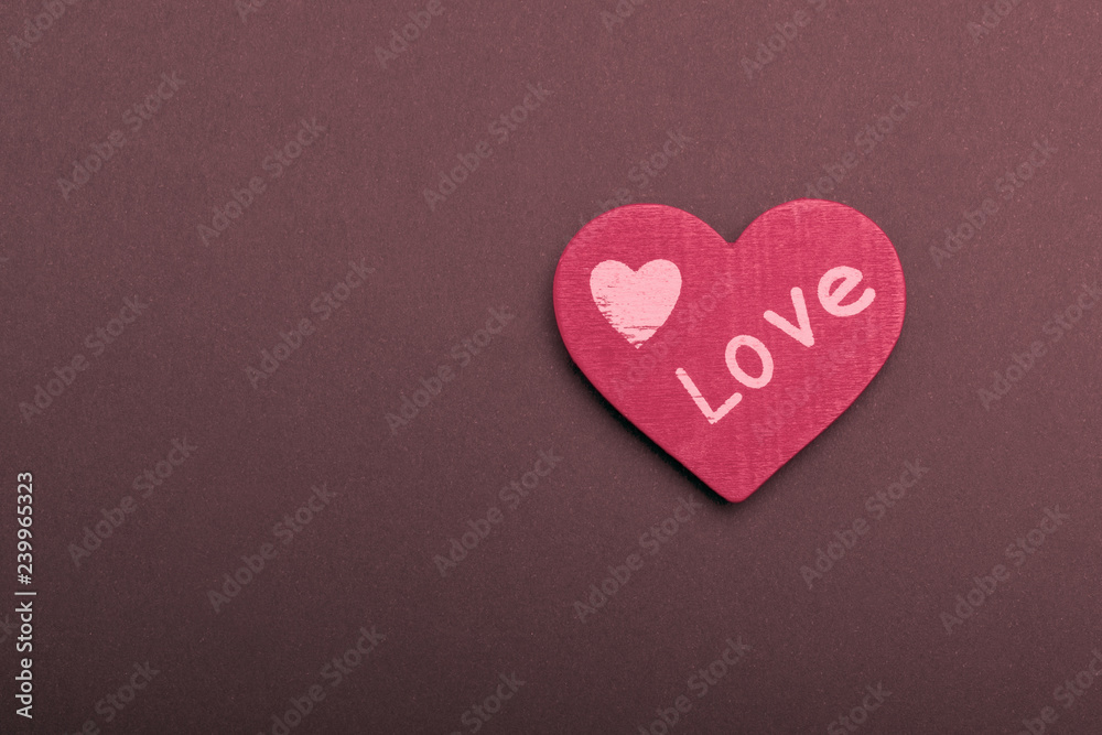 Obraz premium Red heart on paper background. Valentine's Day, Mother's Day