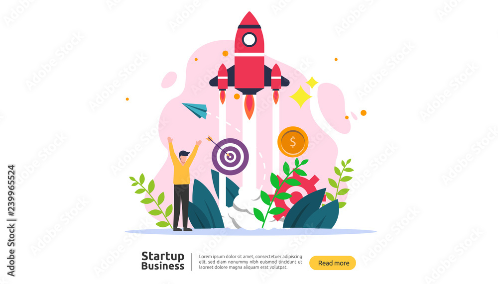start up idea concept. project business with rocket tiny people character. new product or service launch template for web landing page, banner, presentation, social, print media. Vector illustration. start up idea concept. project business with rocket tiny people character. new product or service launch template for web landing page, banner, presentation, social, print media. Vector illustration.