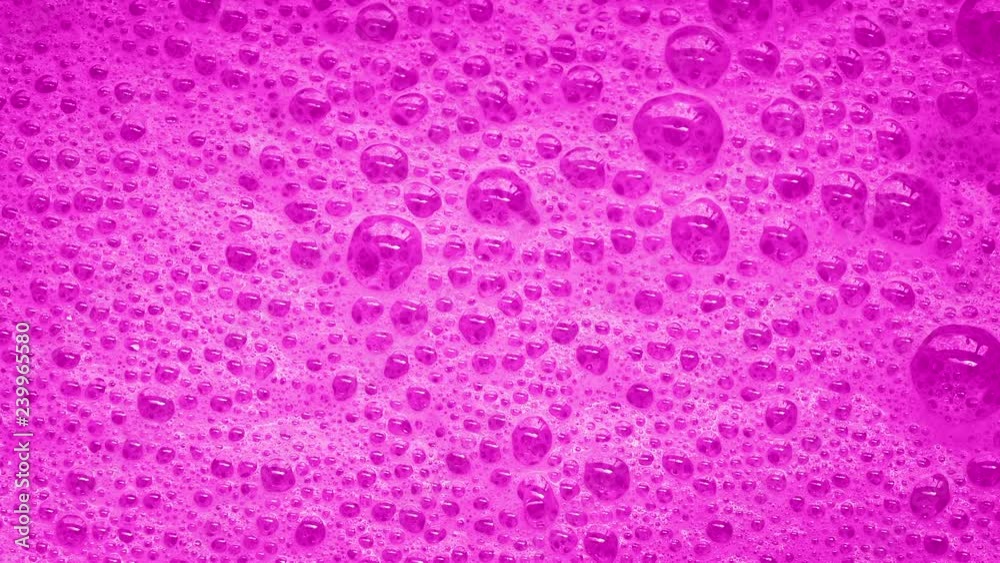 Pink Foam With Bubbles Popping Pink Foam With Bubbles Popping