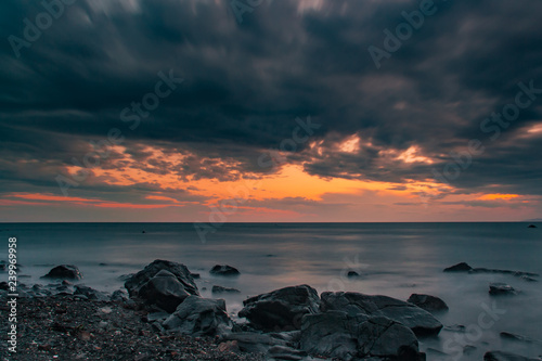 sunset over the sea