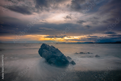 sunset over the sea