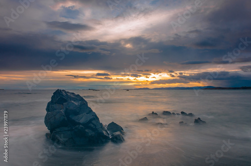 sunset on the beach