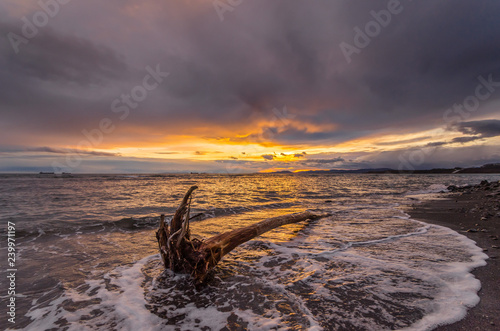 sunset on the beach