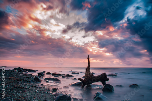 sunset on the beach