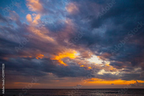 sunset over the sea