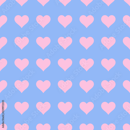 Rose Quartz & Serenity colored Hearts seamless pattern Valentine's day background