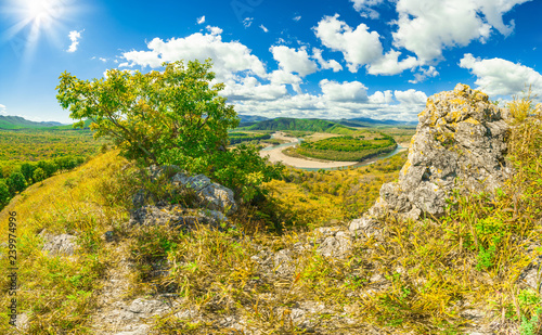 Landscape over the valley