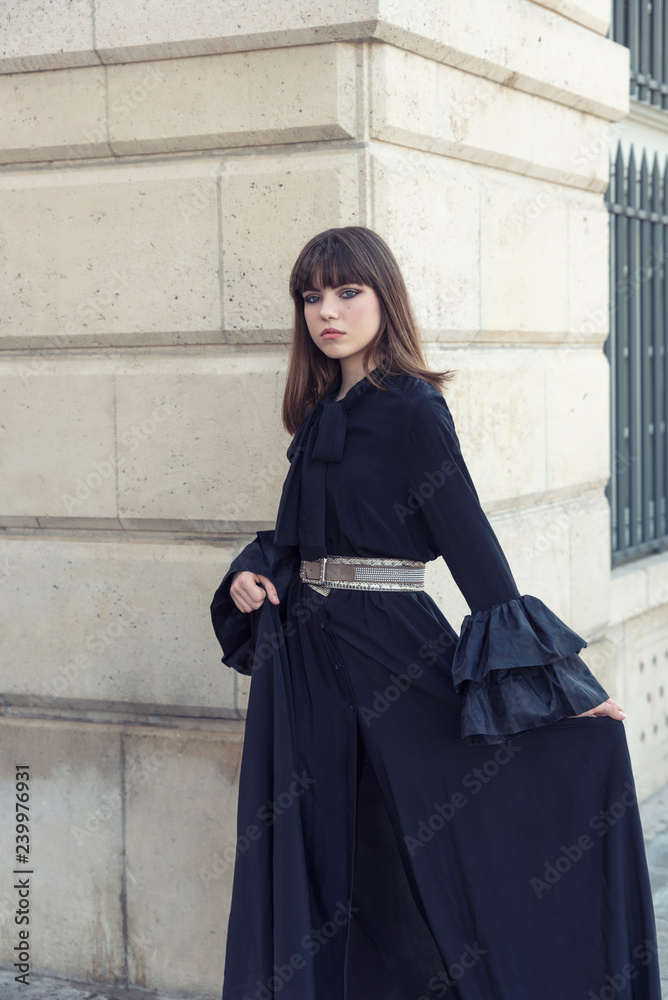 Naklejka premium Fashion portrait of young beautiful woman.