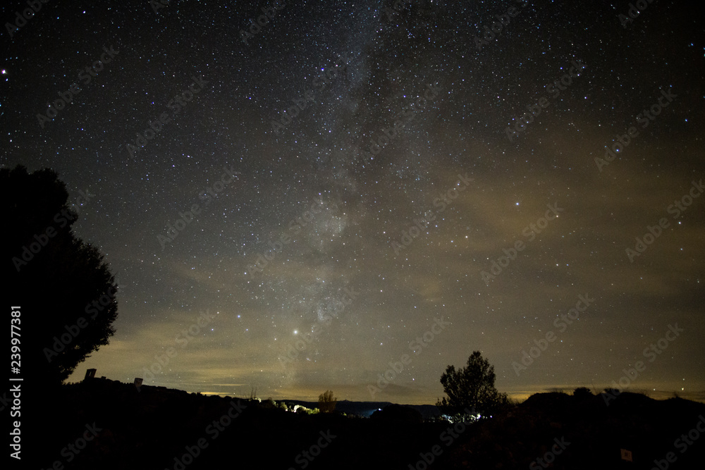 Stars in sky Teruel Aragon Spain Stars in sky Teruel Aragon Spain