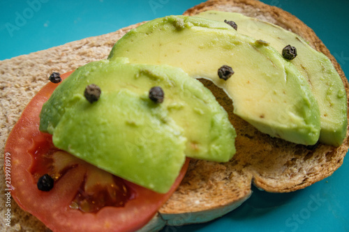 Vegetarian avocato toast photo