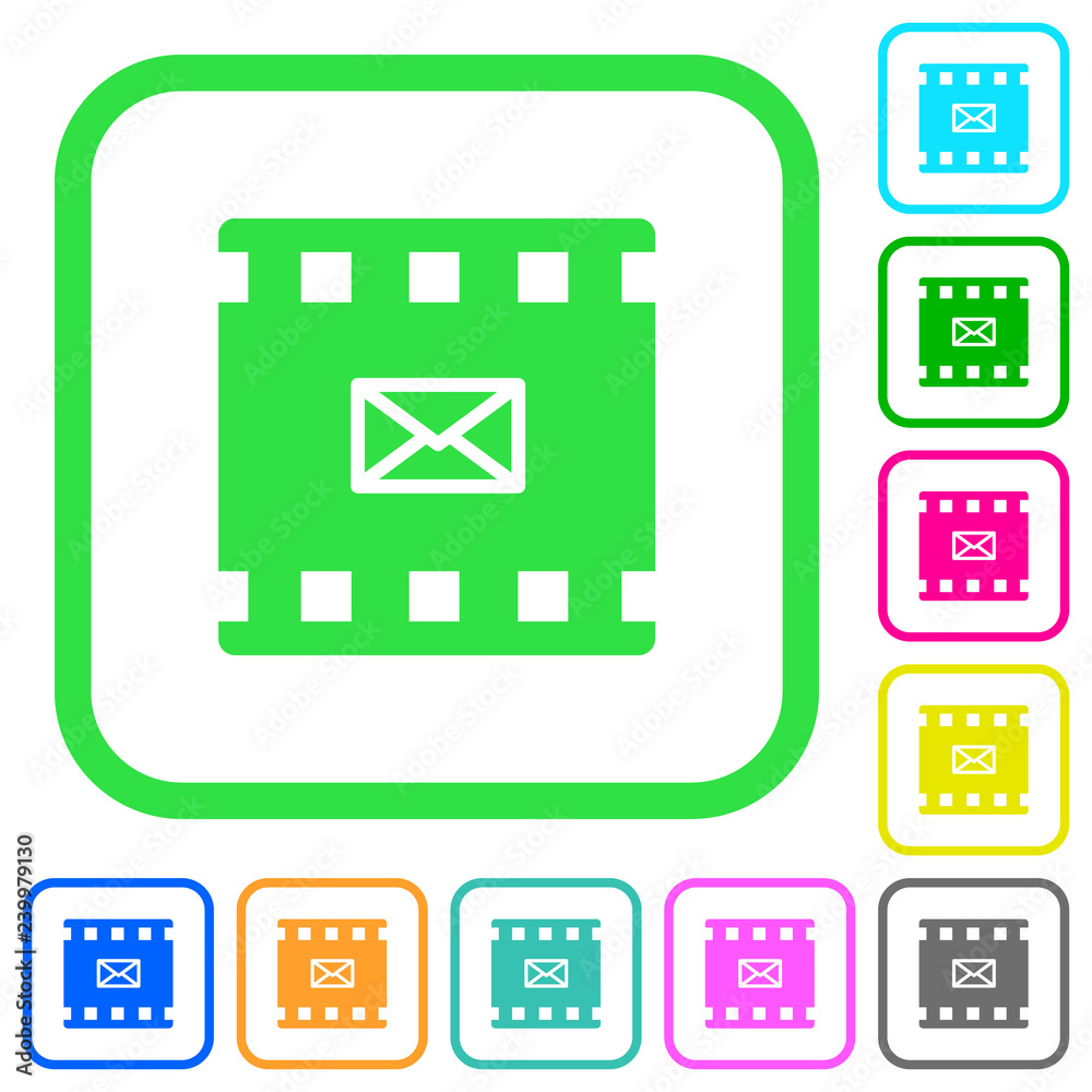Send movie as email vivid colored flat icons Send movie as email vivid colored flat icons