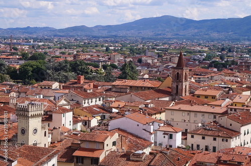 Aerial view of the center of Pistoia, Tuscany, Italy © sansa55