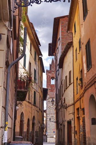 Typical street in the ancient center of Pistoia