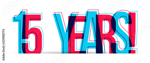 15 Years! Anniversary card 