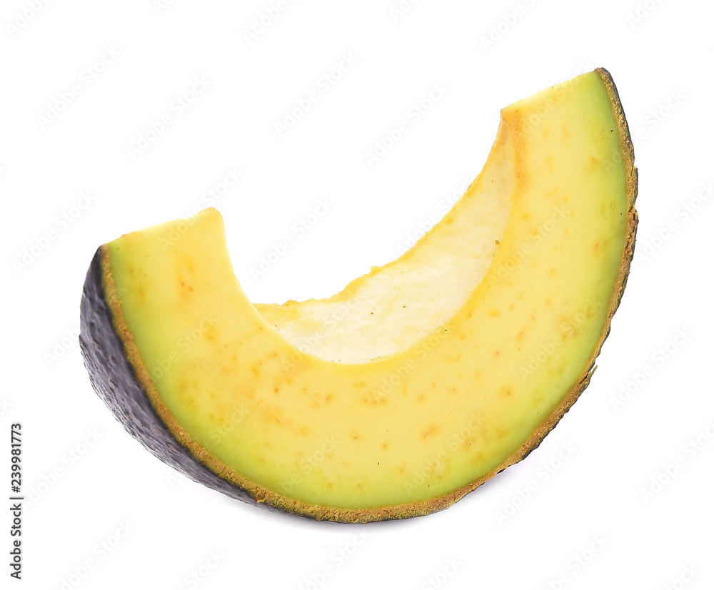 Slice Avocado isolated on white background Slice Avocado isolated on white background