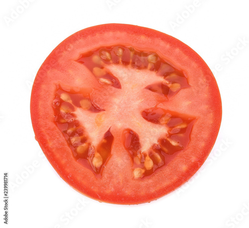 Wallpaper Mural Tomato slice isolated on white background Torontodigital.ca